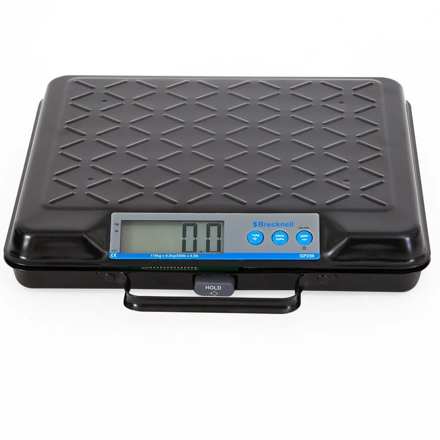Brecknell Digital Bench Scale - 250 lb Capacity - Black Finish - Mailroom Equipment & Supplies