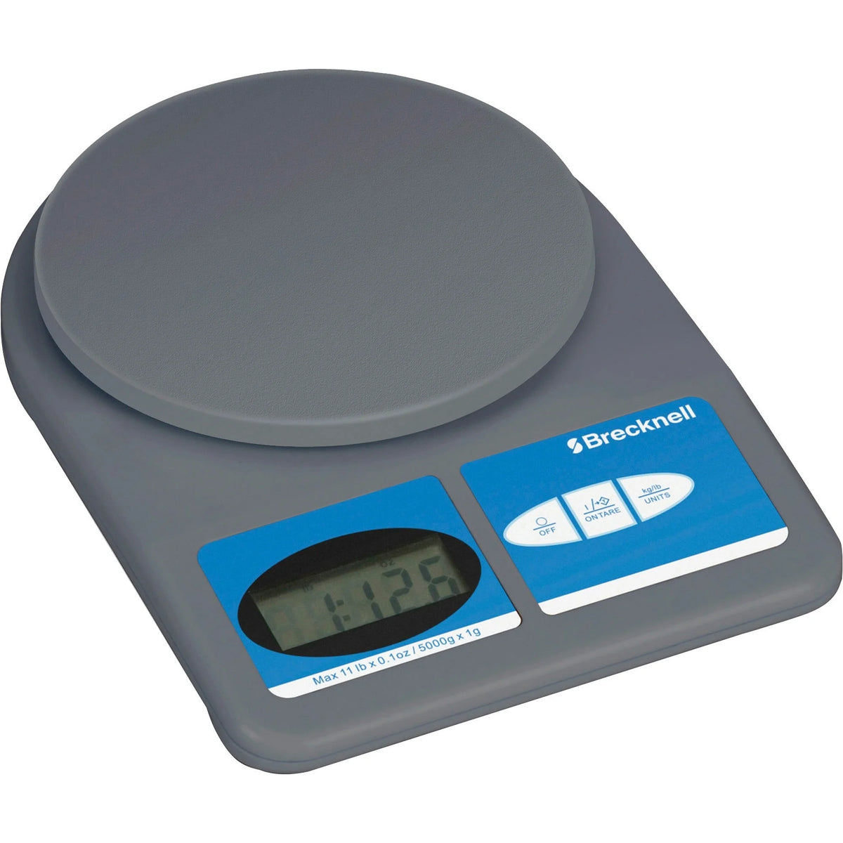 Brecknell Digital Office Scale - 11 lb / 5 kg Capacity - Gray - Mailroom Equipment & Supplies