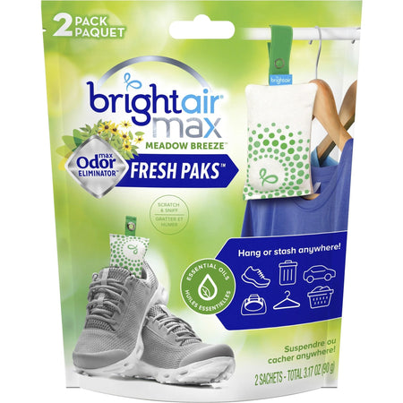 Bright Air Fresh Pak Sachets - Meadow Breeze - Odor Neutralizer Phthalate-free Paraben-free Formaldehyde-free NPE-free