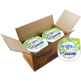 Bright Air Max Scented Gel Odor Eliminator - Meadow Breeze - 8 oz - 6/Carton - Freshener Dispensers