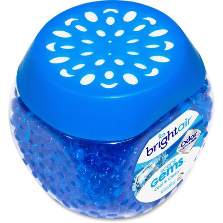 Bright Air Scent Gems Odor Eliminator - Beads - 10 oz - Cool Clean - 45 Day - 6 / Carton - Fresheners