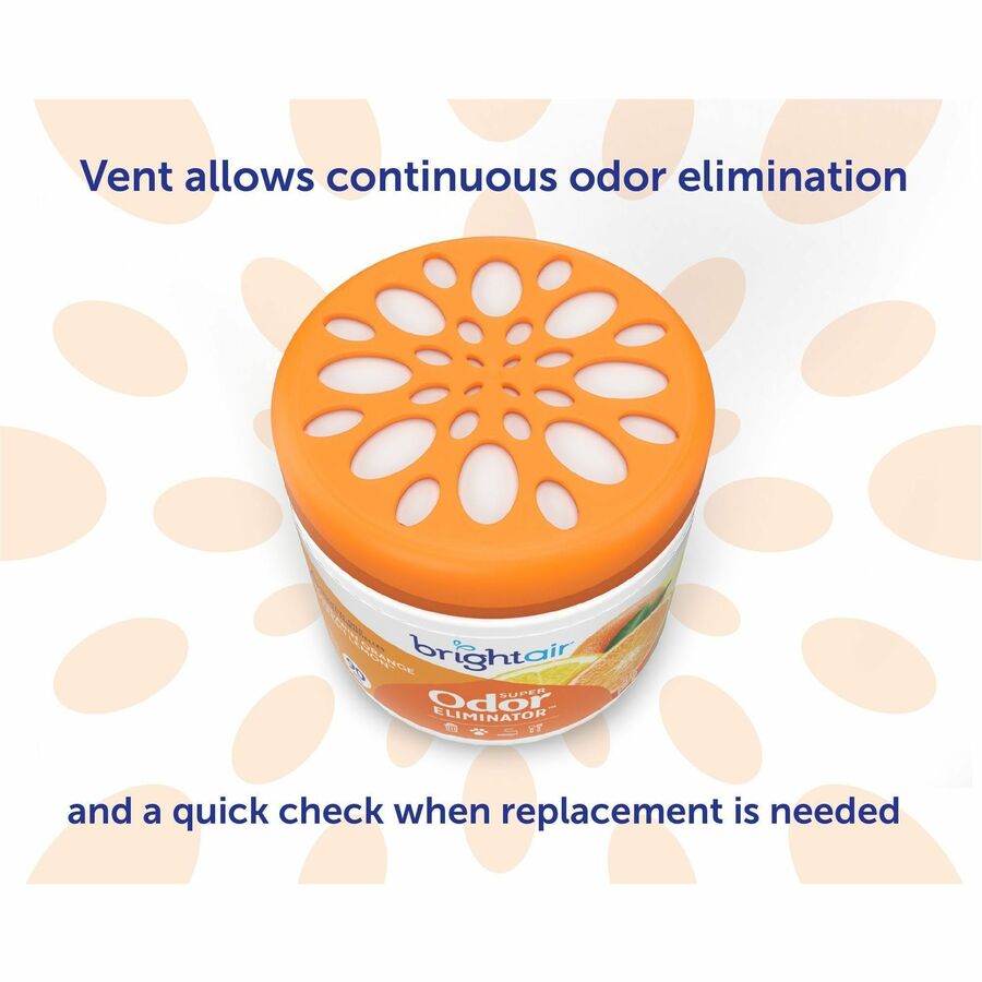 Bright Air Super Odor Eliminator Freshener - 14 oz - Mandarin Orange Fresh Lemon - 60 Day - 1 Each - Fresheners