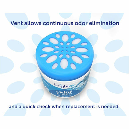 Bright Air Super Odor Eliminator Freshener - Gel - 450 ft² - 14 fl oz (0.4 quart) - Cool Clean - 60 Day - 6 / Carton