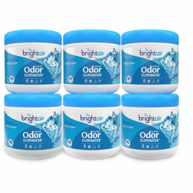 Bright Air Super Odor Eliminator Freshener - Gel - 450 ft² - 14 fl oz (0.4 quart) - Cool Clean - 60 Day - 6 / Carton