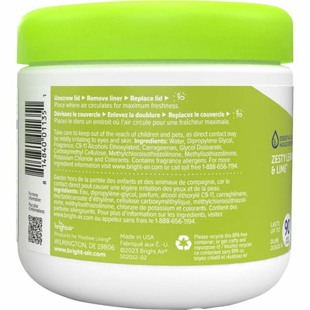 Bright Air Zesty Lemon Super Odor Eliminator - 14 fl oz (0.4 quart) - Lime - 60 Day - Fresheners