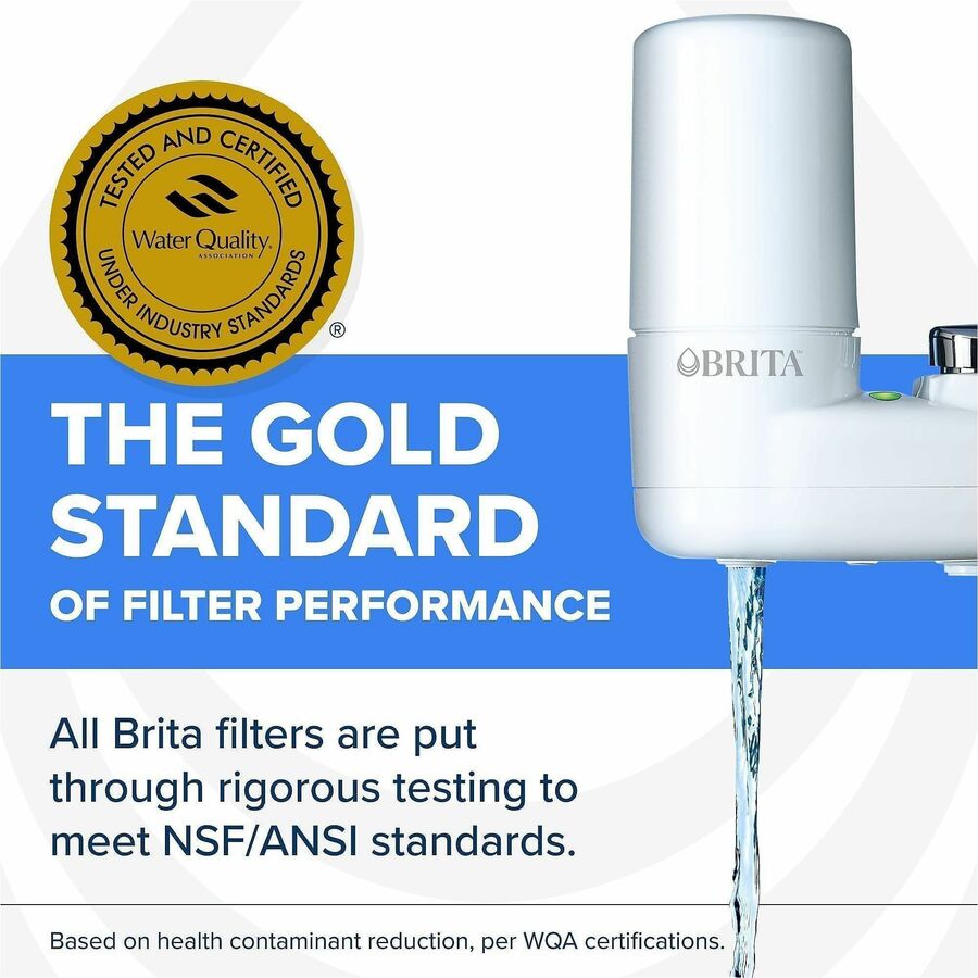 Brita Faucet Mount System with Elite Advanced Replacement Filter - 100 gal Life (Water Capacity) - 432 / Pallet - Water