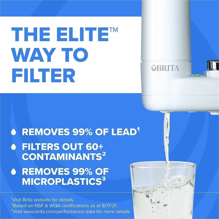 Brita Faucet Mount System with Elite Advanced Replacement Filter - 100 gal Life (Water Capacity) - 216 / Bundle - Water