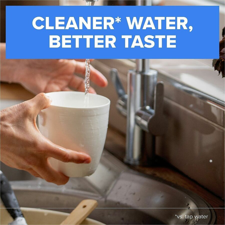 Brita Faucet Mount System with Elite Advanced Replacement Filter - 100 gal Life (Water Capacity) - 4 / Carton - Water