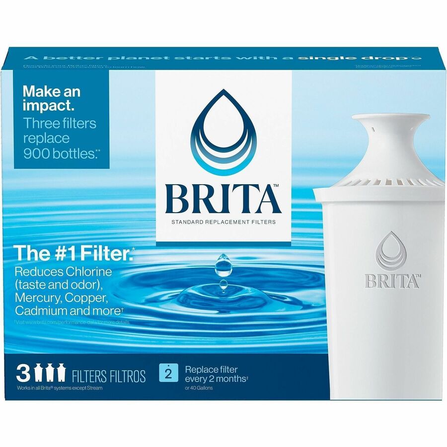 Brita Replacement Water Filter for Pitchers - Dispenser - Pitcher - 40 gal Life (Water Capacity)2 Month (Duration)