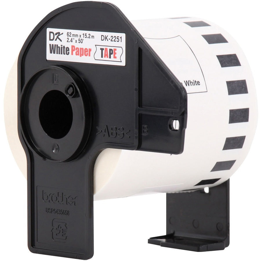 Brother Continuous Length Paper Labels - White - 2 2/5’’ Width - Label Maker Supplies