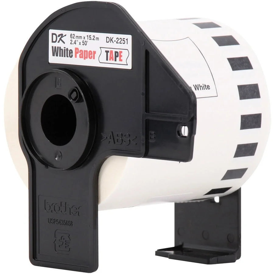 Brother Continuous Length Paper Labels - White - 2 2/5’’ Width - Label Maker Supplies