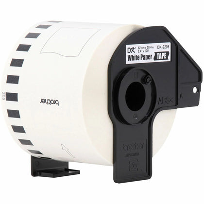 Brother Continuous Length Paper Tape - 2 2/5’’ x 100 ft - Direct Thermal - Label Maker Supplies