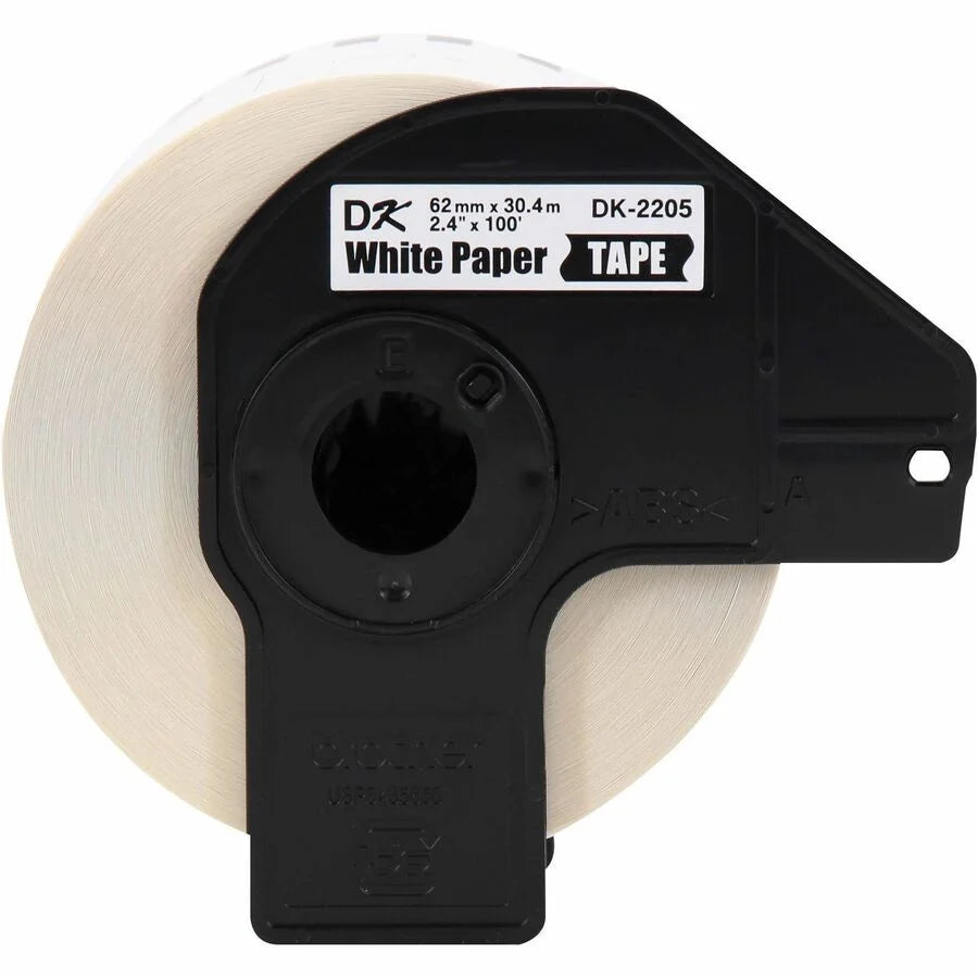Brother Continuous Length Paper Tape - 2 2/5’’ x 100 ft - Direct Thermal - Label Maker Supplies