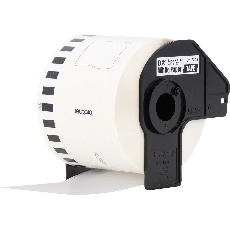 Brother DK Multipurpose Label: 2 2/5’’ Width Black on White 3/Roll - Label Tapes & Maker Labels