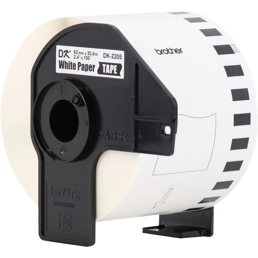 Brother DK Multipurpose Label: 2 2/5’’ Width Black on White 3/Roll - Label Tapes & Maker Labels