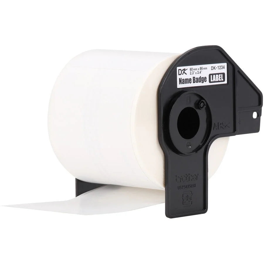 Brother DK Name Badge Labels: White Thermal Paper 260/Roll 3/Box - Label Tapes & Maker Labels