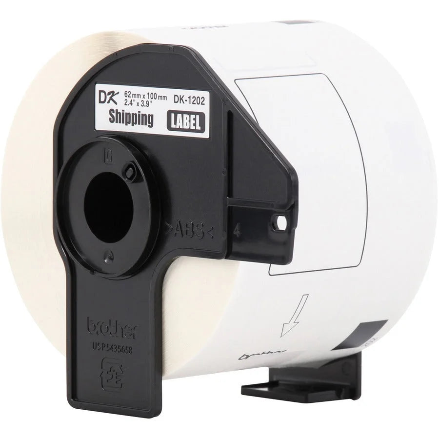 Brother DK Shipping Labels: White Paper 4’’ x 2 2/5’’ - 300/Roll - Label Maker Supplies