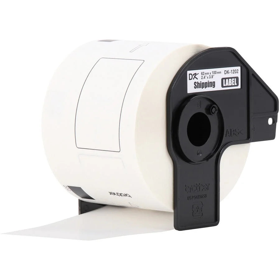 Brother DK Shipping Labels: White Paper 4’’ x 2 2/5’’ - 300/Roll - Label Maker Supplies