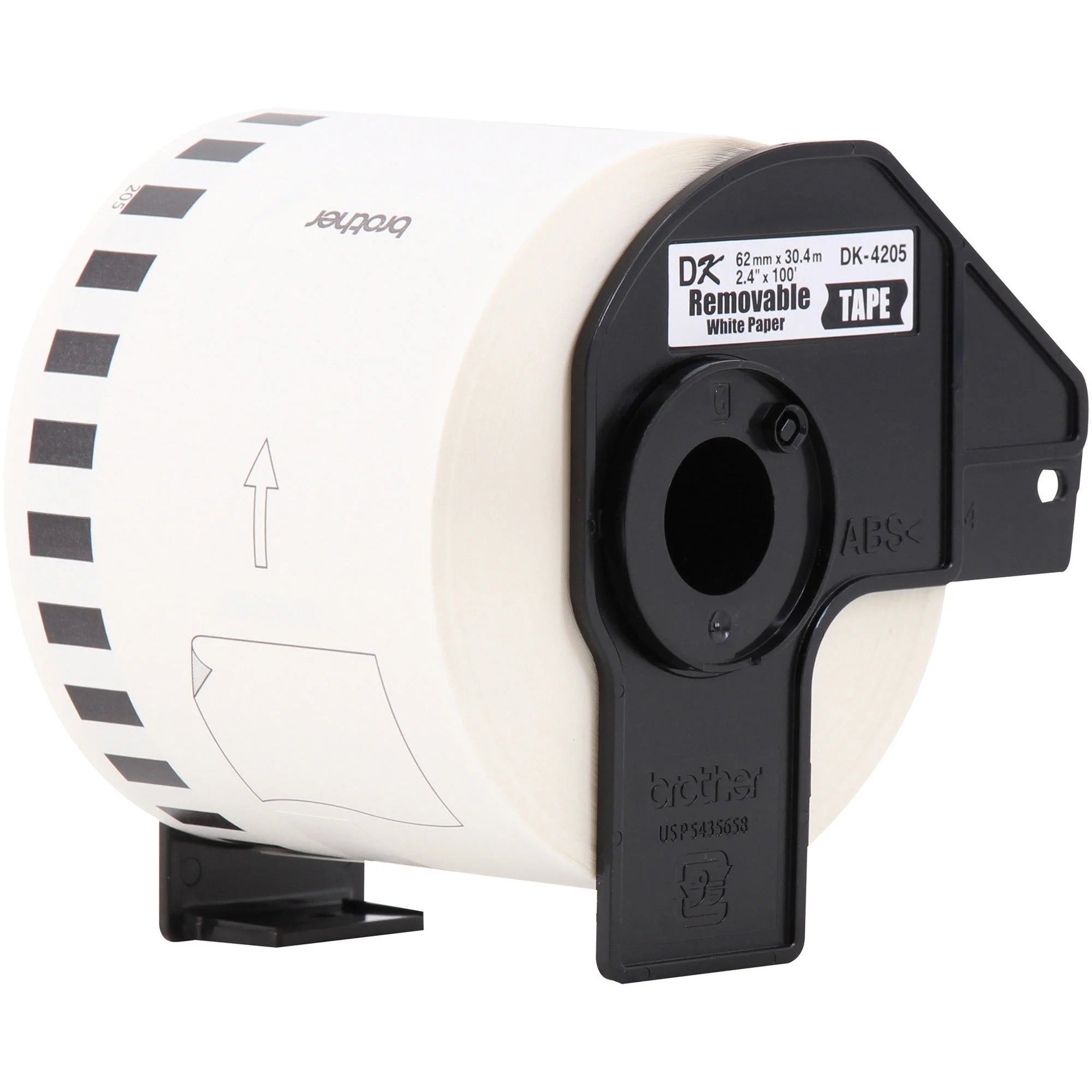 Brother DK Tape: 2.5’’ x 100 ft White Film Roll - Label Maker Supplies