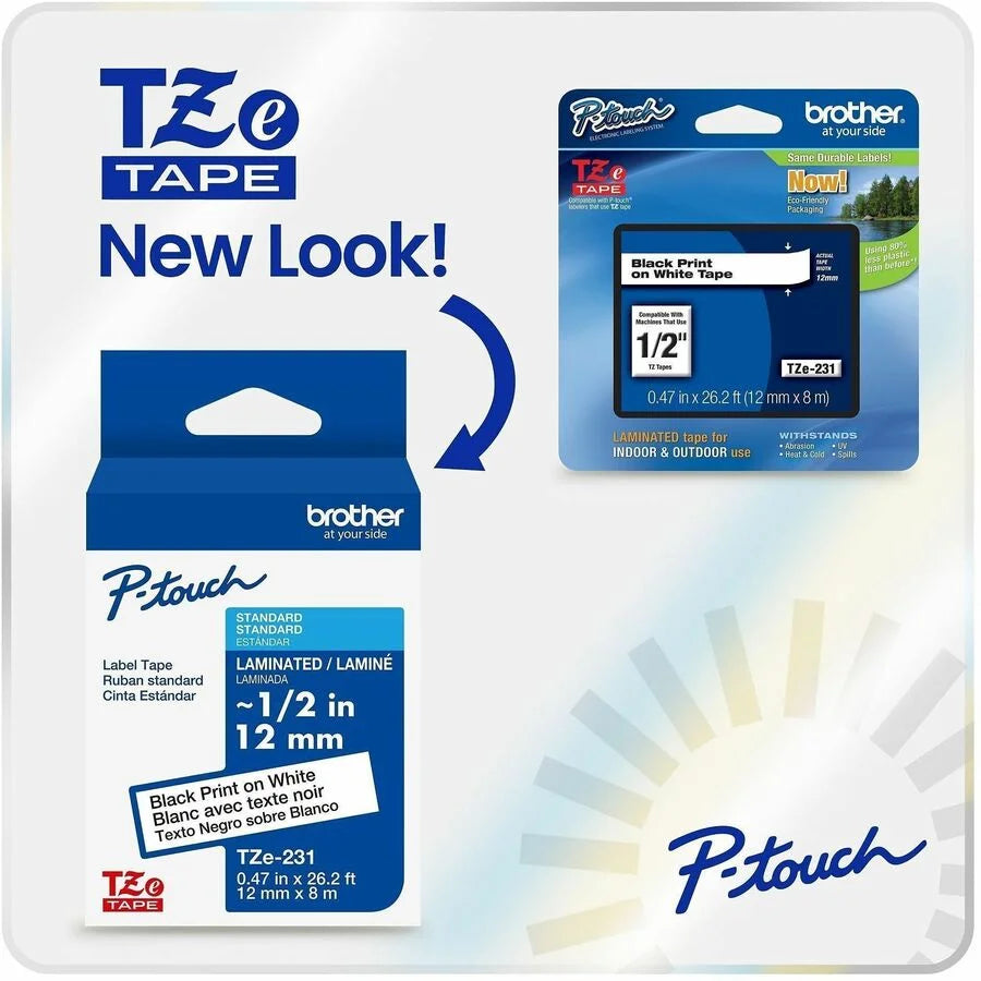 Brother P-touch TZe Orange Laminated Label Tape - Customizable & Long Lasting - Maker Supplies