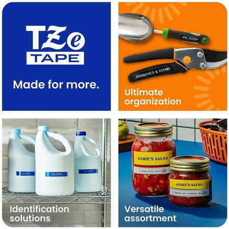 Brother P-touch TZe Orange Laminated Label Tape - Customizable & Long Lasting - Maker Supplies