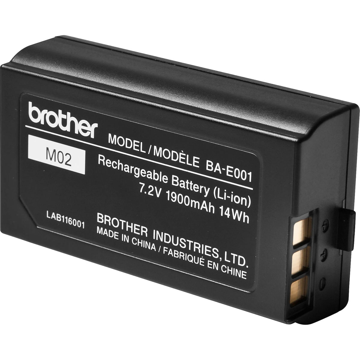 Brother Rechargeable Li-ion Battery Pack: 1900 mAh for Handheld Devices - Label Maker Supplies