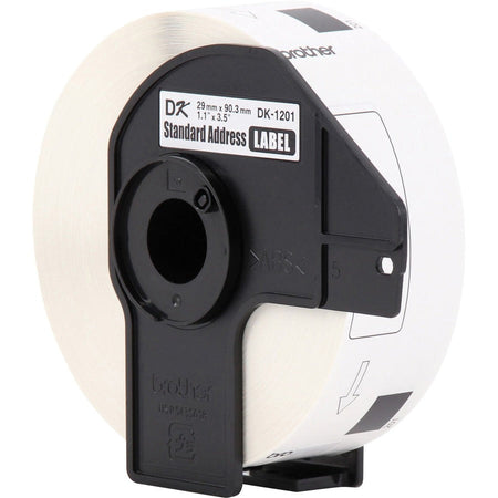 Brother Standard Address Paper Labels - White Direct Thermal - 400/Roll - Label Maker Supplies
