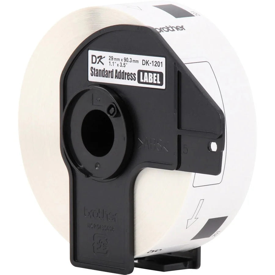 Brother Standard Address Paper Labels - White Direct Thermal - 400/Roll - Label Maker Supplies