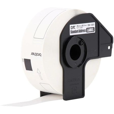 Brother Standard Address Paper Labels - White Direct Thermal - 400/Roll - Label Maker Supplies