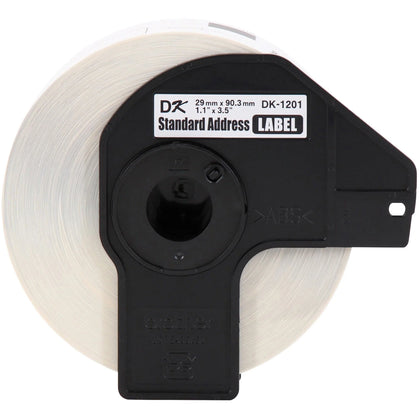 Brother Standard Address Paper Labels - White Direct Thermal - 400/Roll - Label Maker Supplies