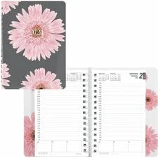 Brownline Essential Daily/Monthly Planner Book 8’’ x 5’’ Jan–Dec Half-Hour Daily Layout 7:00 AM–7:30 PM Single-Page