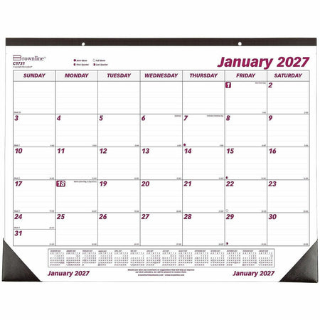 Brownline Professional Monthly Desk/Wall Calendar - 1500