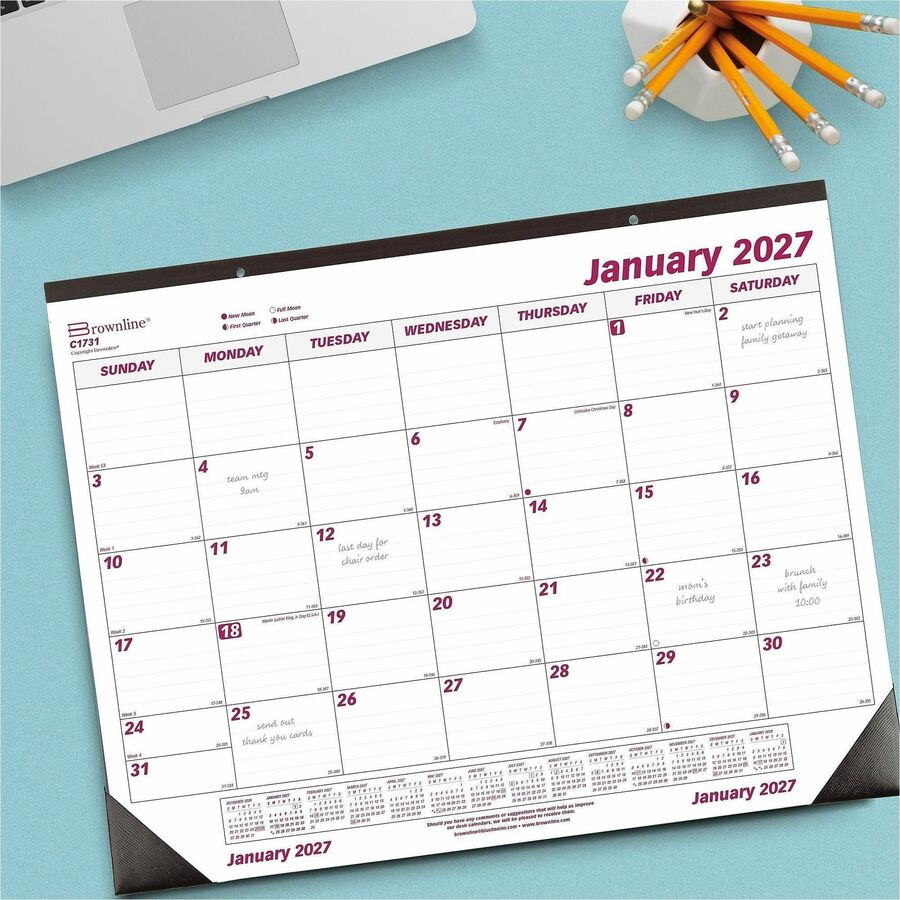 Brownline Professional Monthly Desk/Wall Calendar - Alternate-Image5