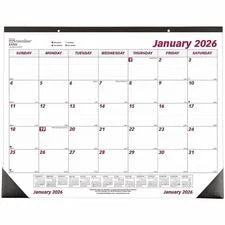 Brownline Professional Monthly Desk/Wall Calendar - Julian Dates - 1 Year - January 2026 to December - Month Single