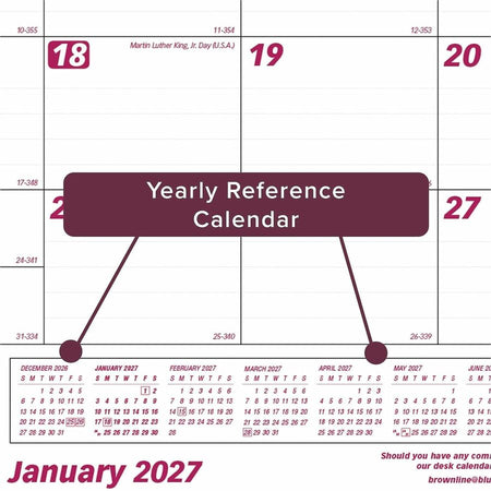 Brownline Professional Monthly Desk/Wall Calendar - Alternate-Image4