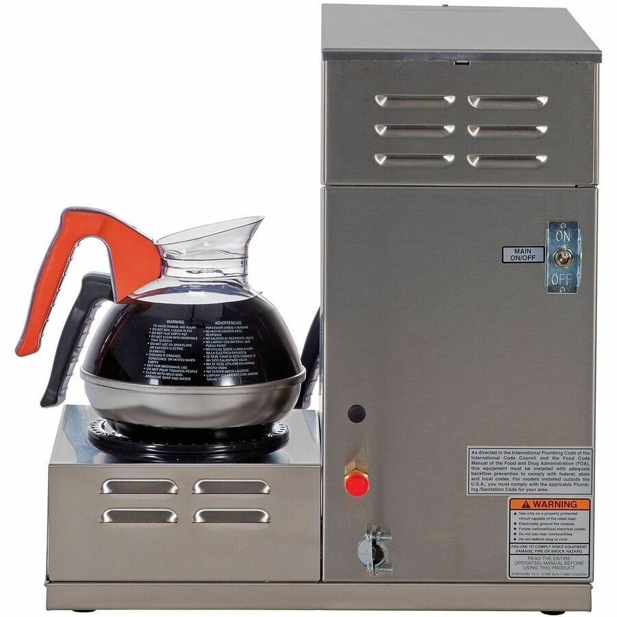 BUNN 12-cup Digital 3-Warmer Commercial Brewer - Programmable - 1800 W - 1.56 gal - 12 Cup(s) - Multi-serve - Coffee