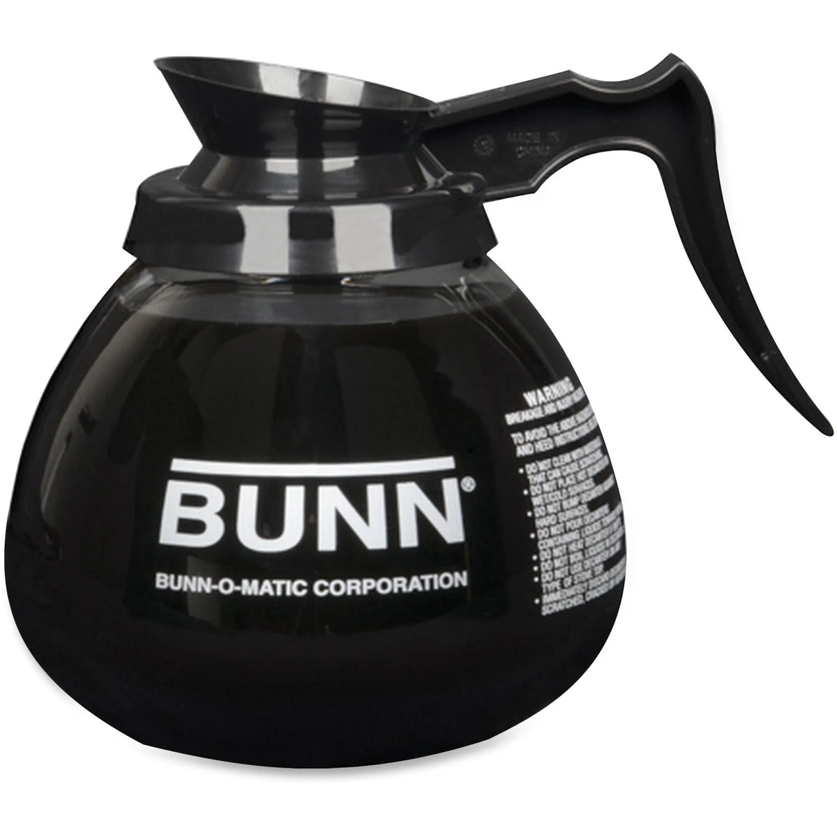 BUNN Glass Decanter: 64 oz. Black Handle - Premium Quality - Coffee Pots & Servers