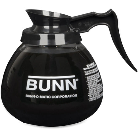 BUNN Glass Decanter: 64 oz. Black Handle - Premium Quality - Coffee Pots & Servers
