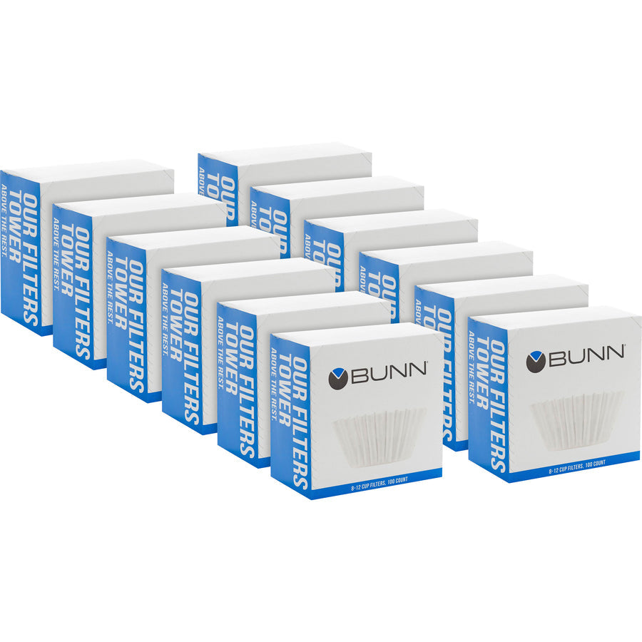 BUNN Home Brewer Coffee Filters - 100/Pack - 12 / Carton - White