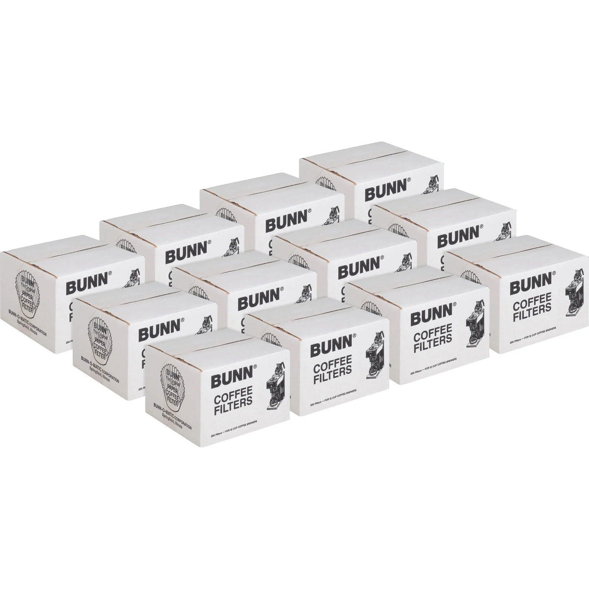 BUNN Home Brewer Coffee Filters - Chlorine-free Heavyweight - 250/Box