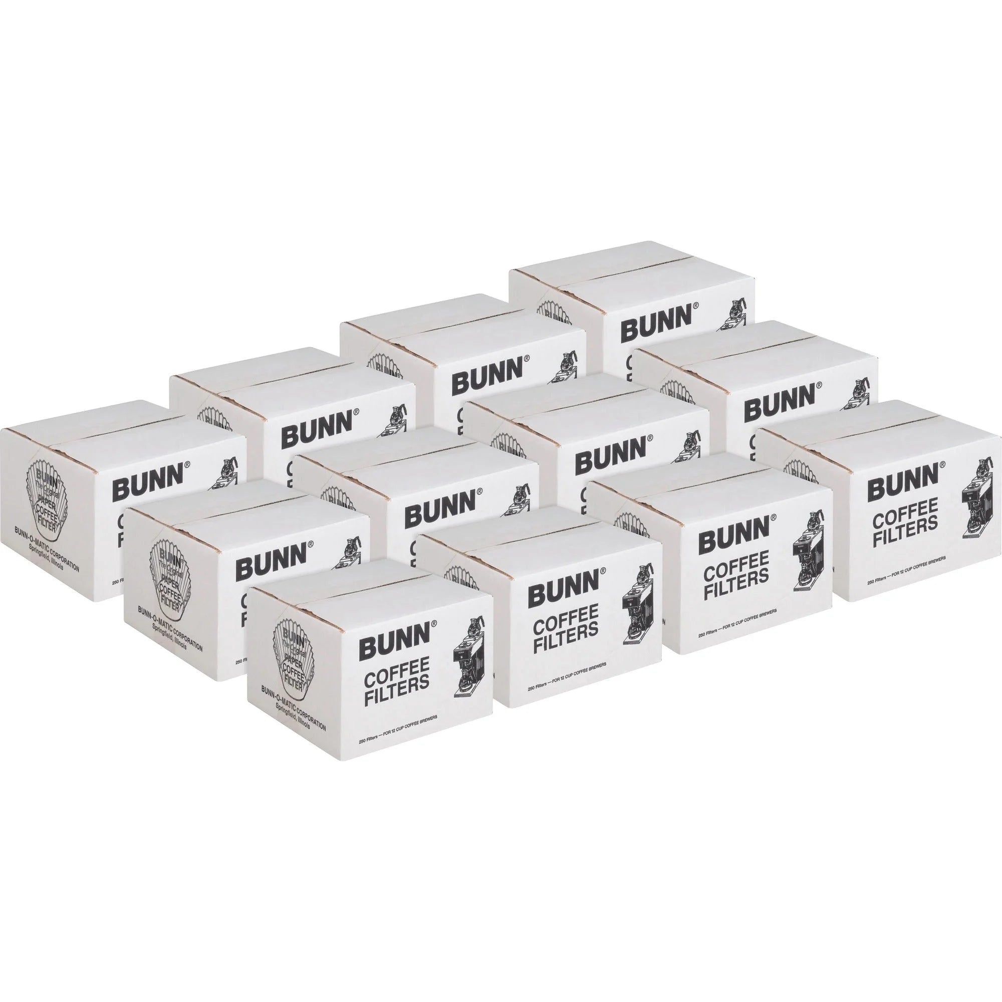 BUNN Home Brewer Coffee Filters - Chlorine-free Heavyweight - 250/Box