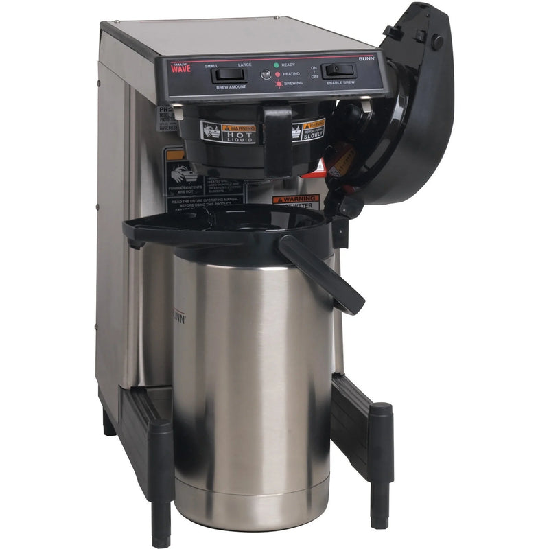 BUNN SmartWAVE Low-Profile Coffee Brewer- Plumbed - 2.01 quart - Black Silver - Makers & Warmers