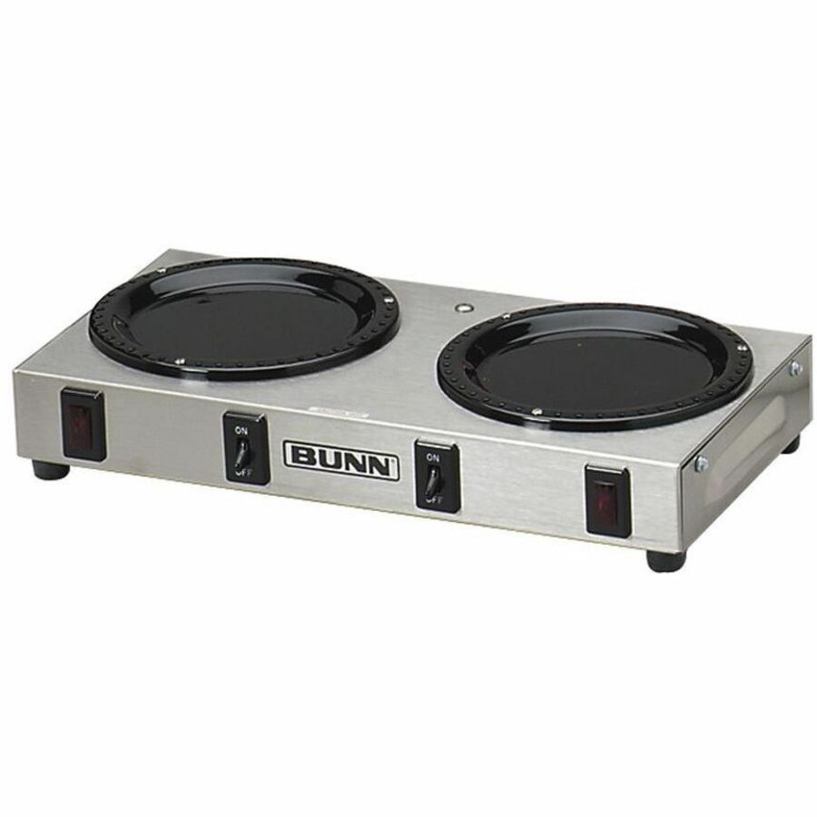 BUNN WX2 2-Station Coffee Warmer - Dual Warmer/Plates - 130 W Electric Power Source - Stainless Steel - Makers & Warmers