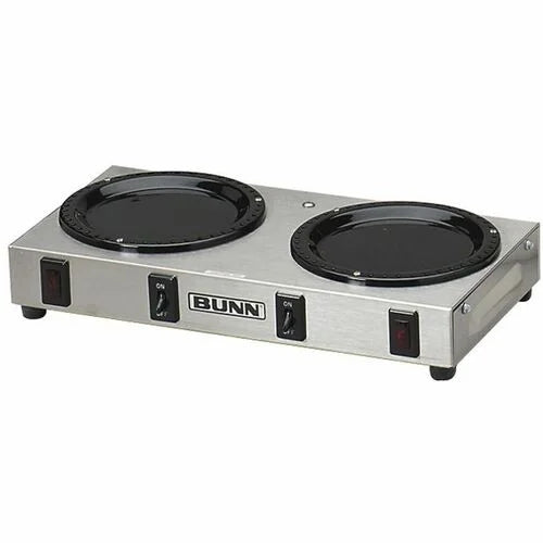 BUNN WX2 2-Station Coffee Warmer - Dual Warmer/Plates - 130 W Electric Power Source - Stainless Steel - Makers & Warmers