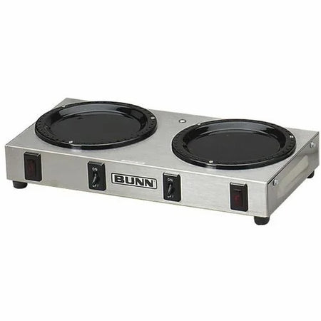 BUNN WX2 2-Station Coffee Warmer - Dual Warmer/Plates - 130 W Electric Power Source - Stainless Steel - Makers & Warmers