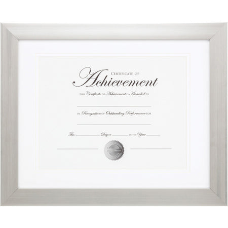 Burnes Brushed Silver Document Frame - 2000