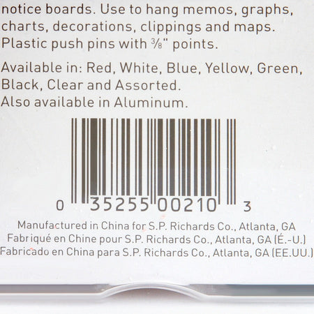 Business Source 1/2" Head Push Pins - Alternate-Image1