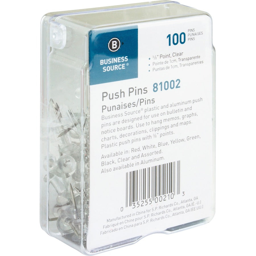 Business Source 1/2" Head Push Pins - Right