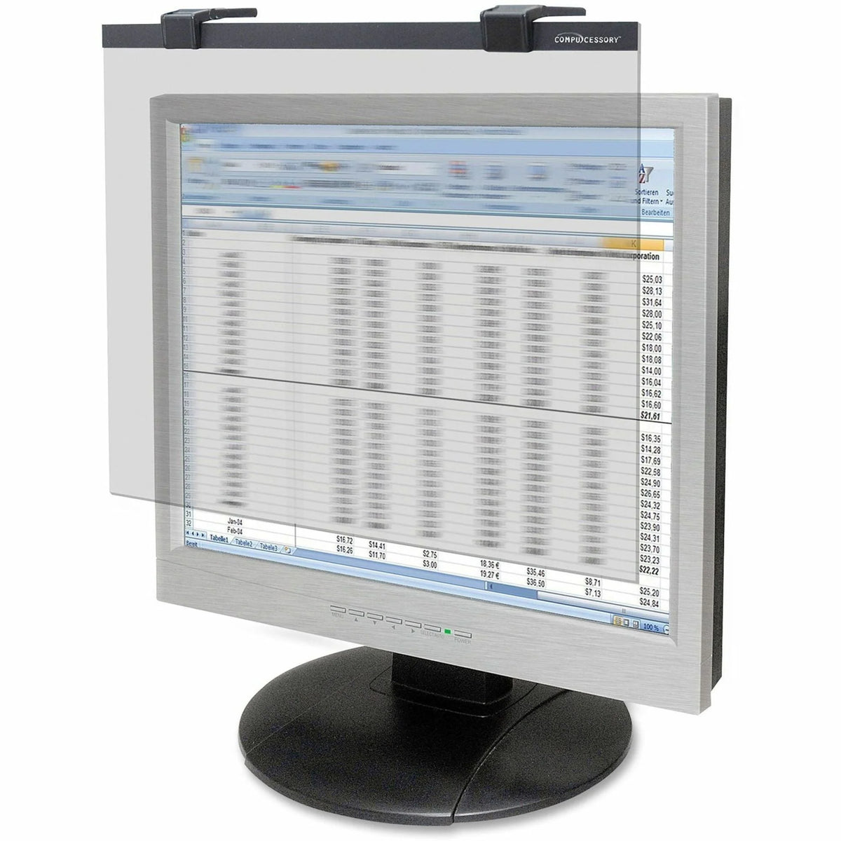 Business Source 19’’-20’’ LCD Privacy Filter - Anti-glare Acrylic - 5:4 - Black - Screen Filters & Protectors