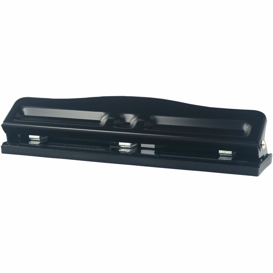 Business Source 3-Hole Adjustable Paper Punch - Left